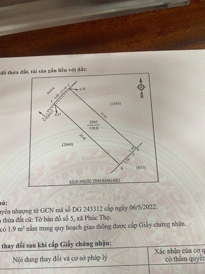 Đất nền Phúc Thọ, TP Vinh 110m² giá 2.X tỷ - Đường to ô tô