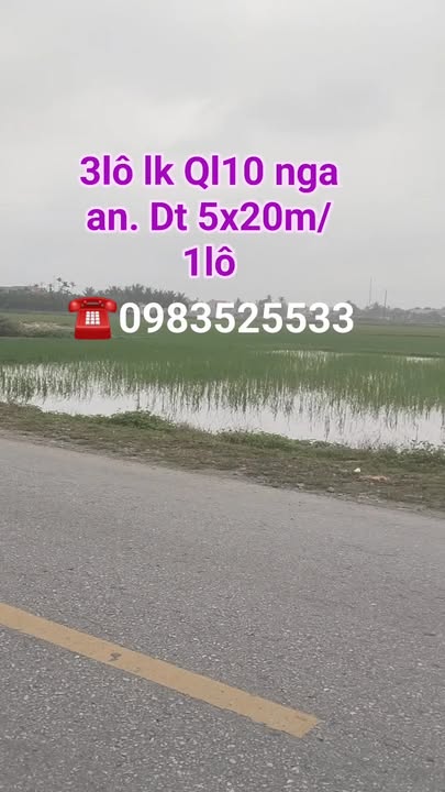 Đất nền QL10 Nga An, Thanh Hóa - 100m²/lô, giá chỉ 1.1 tỷ/lô