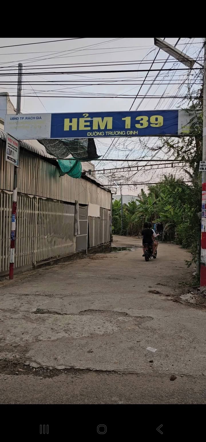 Cặp nền Hẻm 139 Trương Định, Rạch Giá 112.5m² - Đất thổ cư 100%