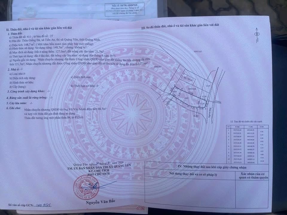 Đất nền Tiền An, Quảng Yên 148.7m² - Sổ đỏ chính chủ