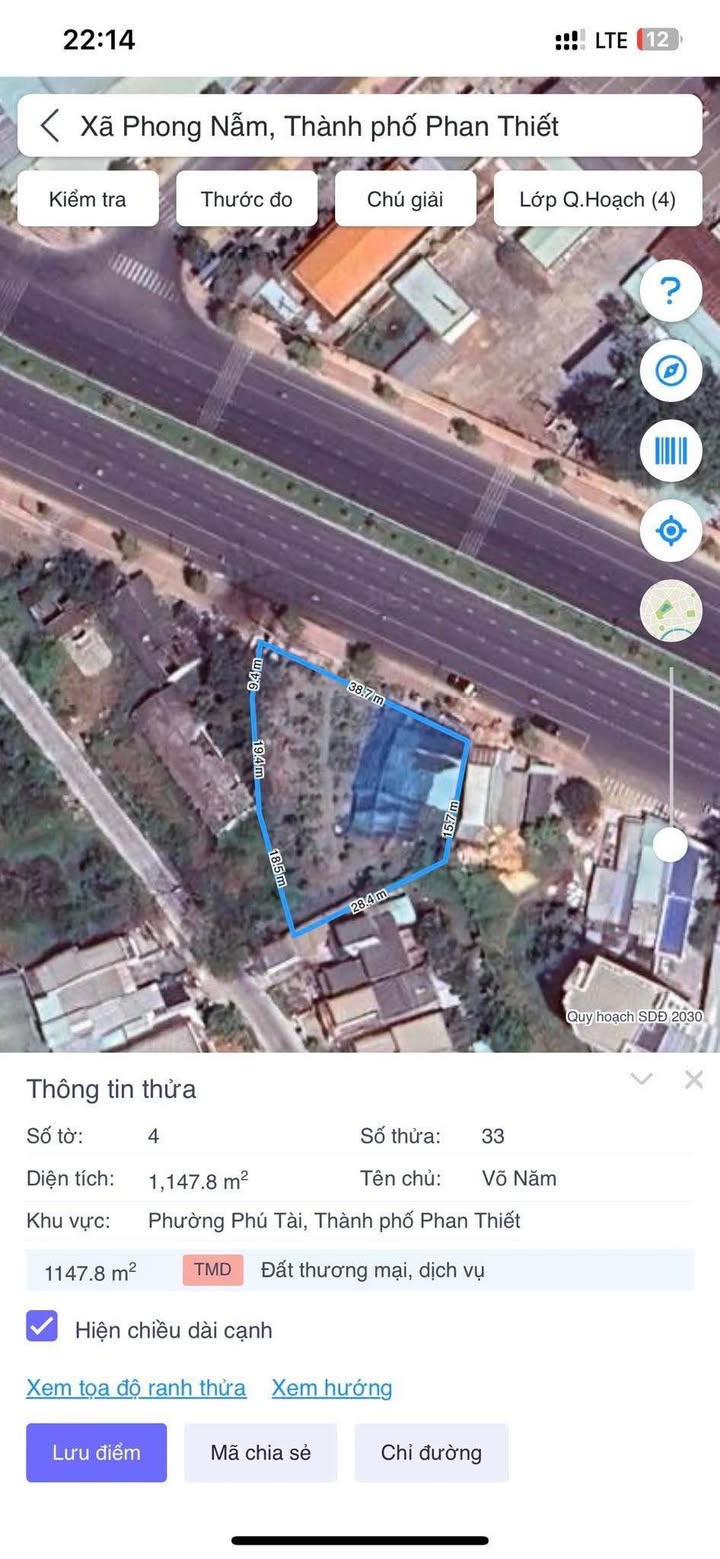 Đất Nền Mặt Tiền Đại Lộ Lê Duẩn Phan Thiết 1145m² Kinh Doanh Đa Ngành