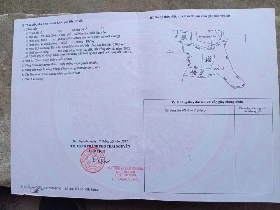 Đất Nền Phúc Xuân Thái Nguyên 360m² - Sổ Đỏ Chính Chủ!