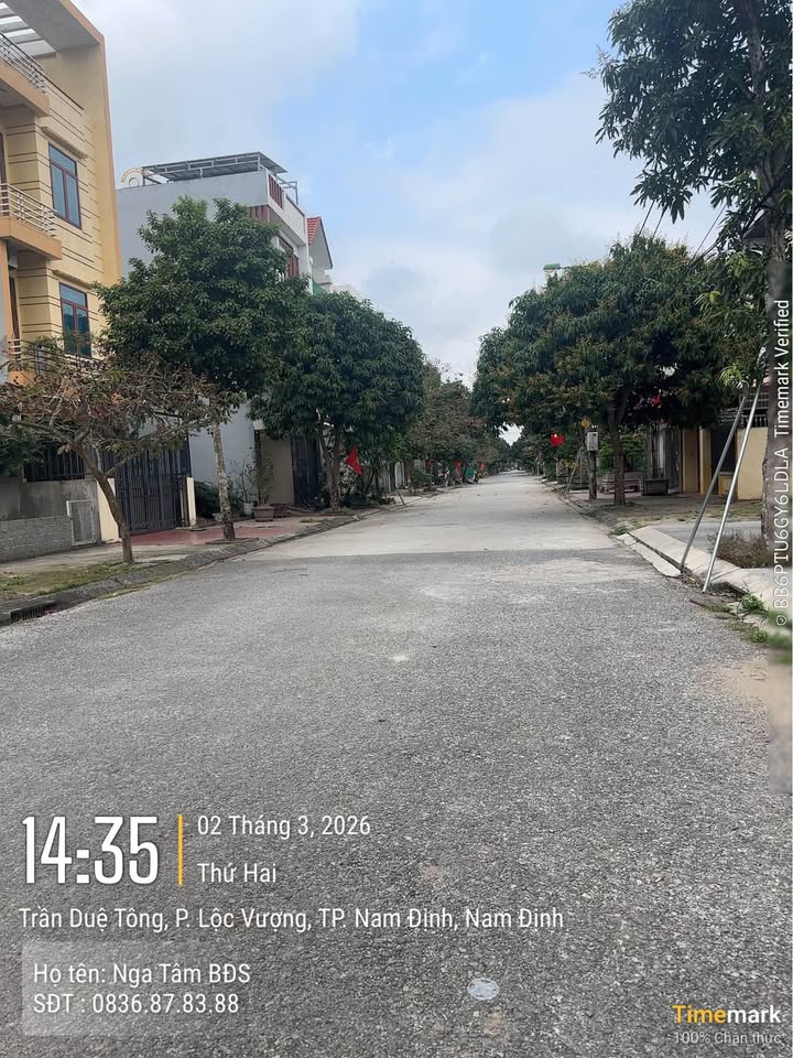 Bán Đất Trần Duệ Tông Nam Định 78m² - Mặt Tiền 5.1m Hướng Đông Giá 4.1 Tỷ