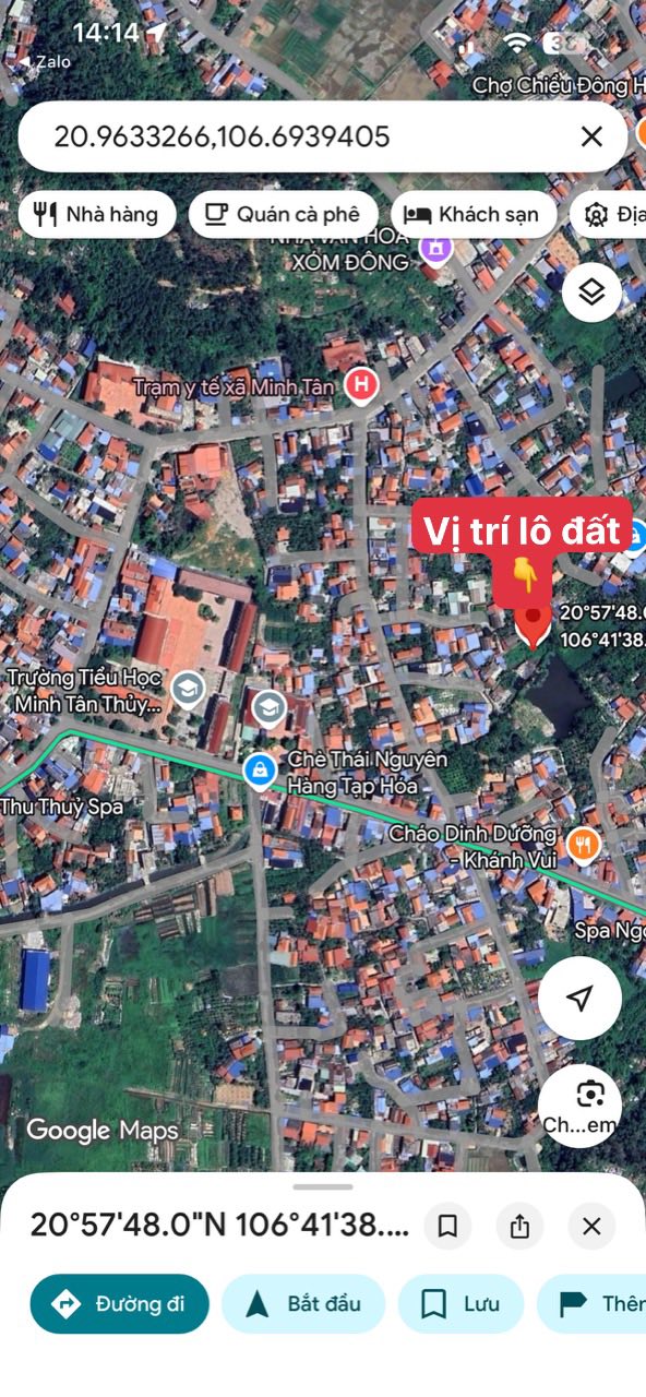 Đất nền Minh Tân, Thủy Nguyên 62m² giá dưới 500 triệu - Sổ đỏ sẵn giao dịch