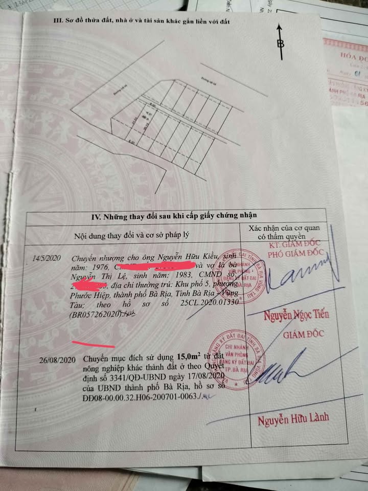 Đất nền 126m² P. Long Tâm, TP. Bà Rịa - Sổ đỏ chính chủ