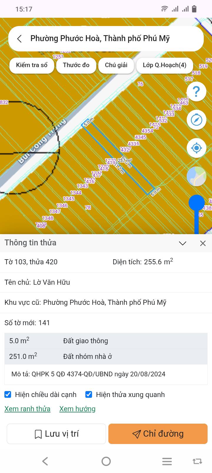 Bán Đất Vàng Lam Sơn, Phú Mỹ - 305m², Sổ Đỏ Chính Chủ, Giá Đầu Tư
