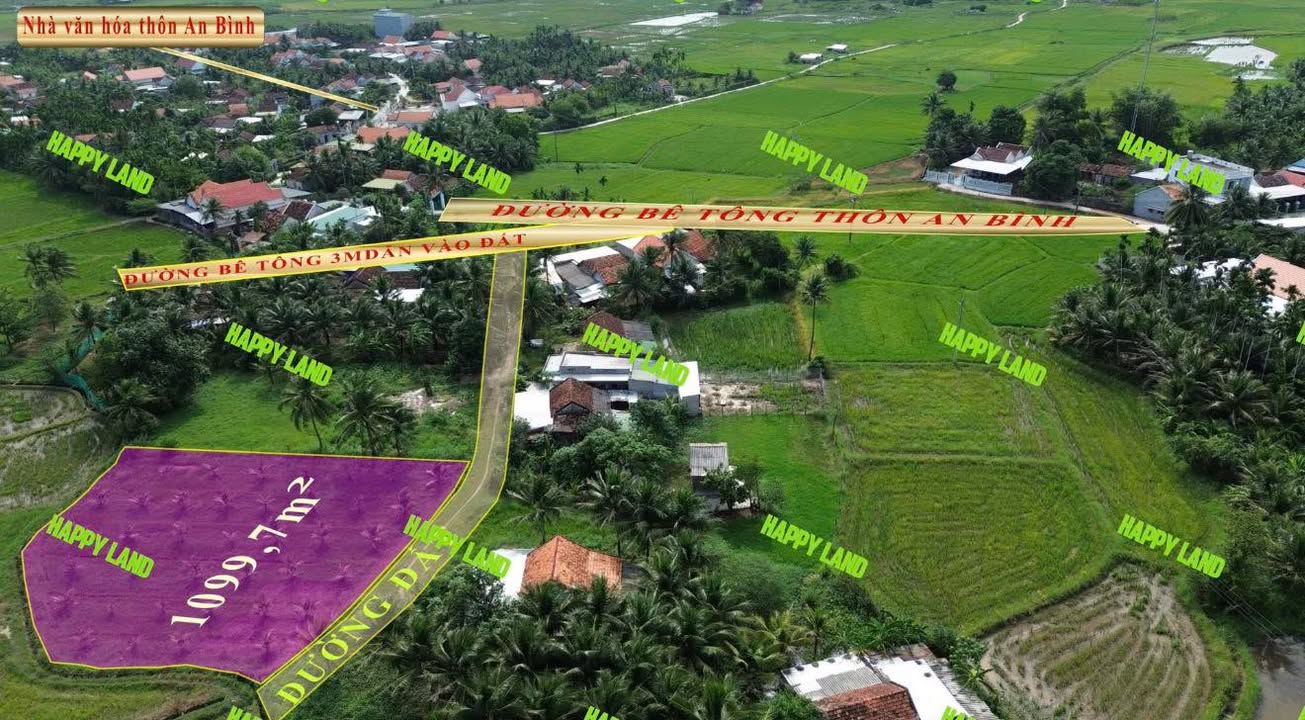 Đất nền Thôn An Bình Nha Trang 1.099m² 2.6 tỷ - Sổ đỏ chính chủ