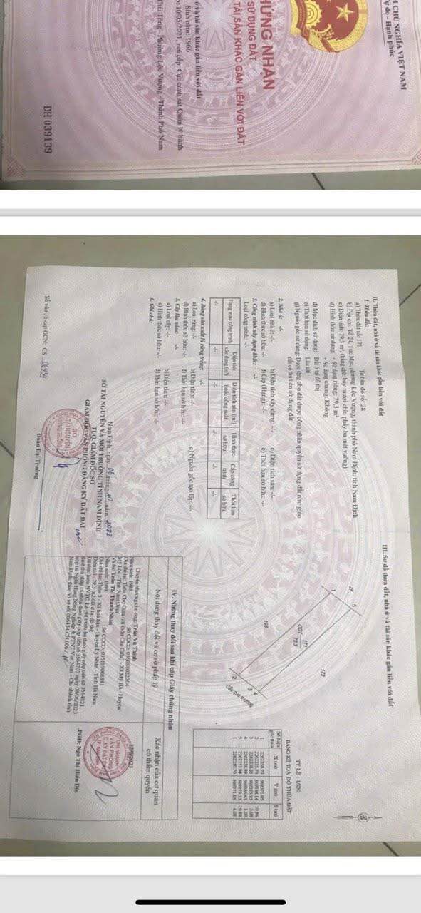 Đất Mặt Đường Cầu Đông, Nam Định - 79.3m² - Giá 3.3 Tỷ