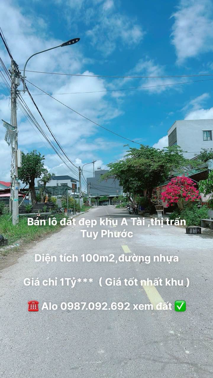 Đất nền 100m² Tuy Phước Bình Định - Tiềm năng tăng giá vượt trội!