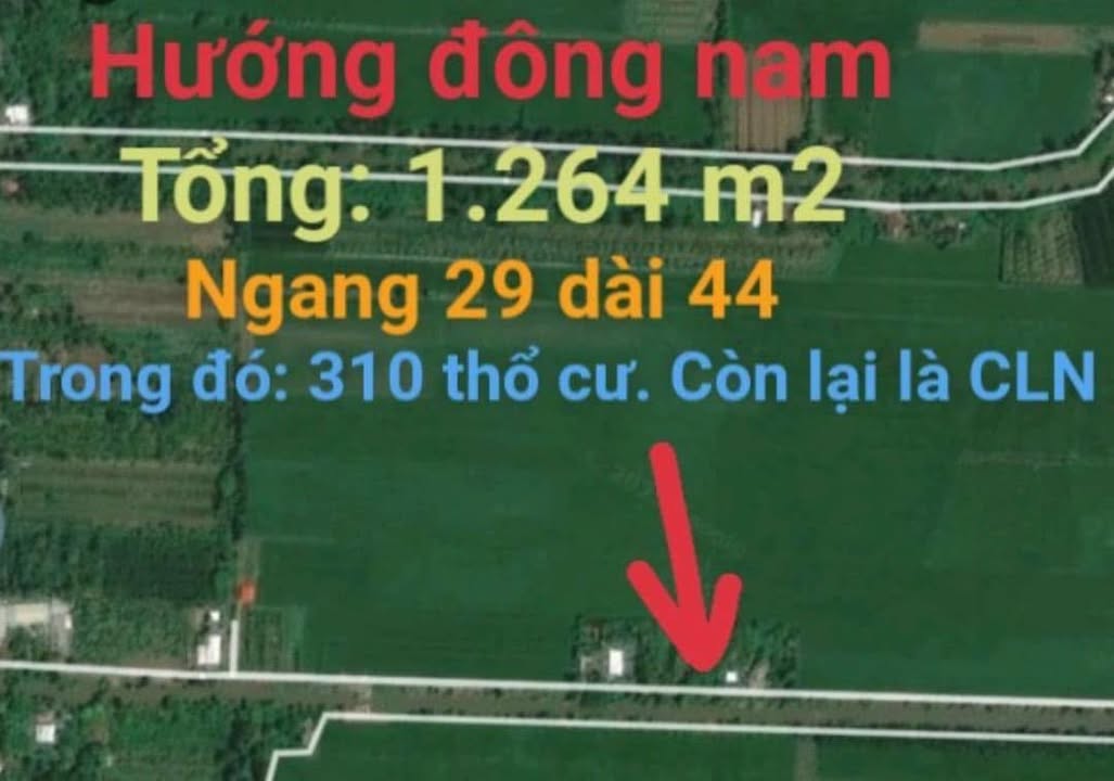 Đất nền Xã Thạnh Hoà Cần Thơ 1276m² - Tiềm năng tăng giá vượt trội!
