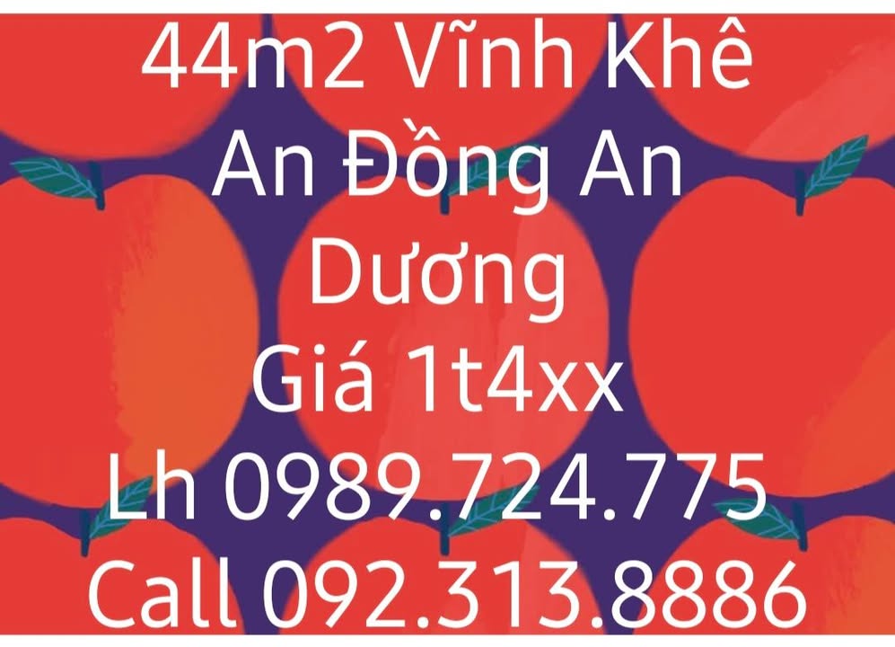 Đất nền Vĩnh Khê An Đồng 44m² giá 1.4 tỷ - Sổ đỏ chính chủ