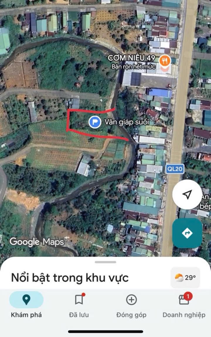 Đất Đạ Lào 400m² - Sổ Đỏ Thổ Cư, Sát QL20, Gần Suối Chỉ 1.7 Tỷ