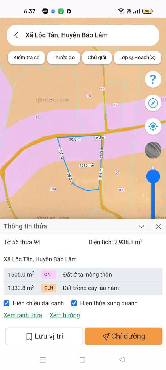 Đất Vườn Lộc Tân, Bảo Lâm 3000m² - Sổ Đỏ, 2 Mặt Tiền Đường Lớn, Giá 2.1 Tỷ