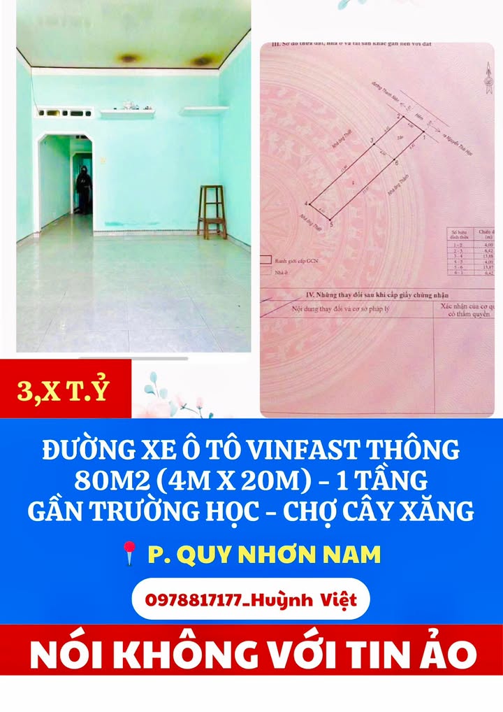 Nhà Hẻm Xe Hơi 80m² Nguyễn Thái Học, Quy Nhơn - Giá 3.x Tỷ