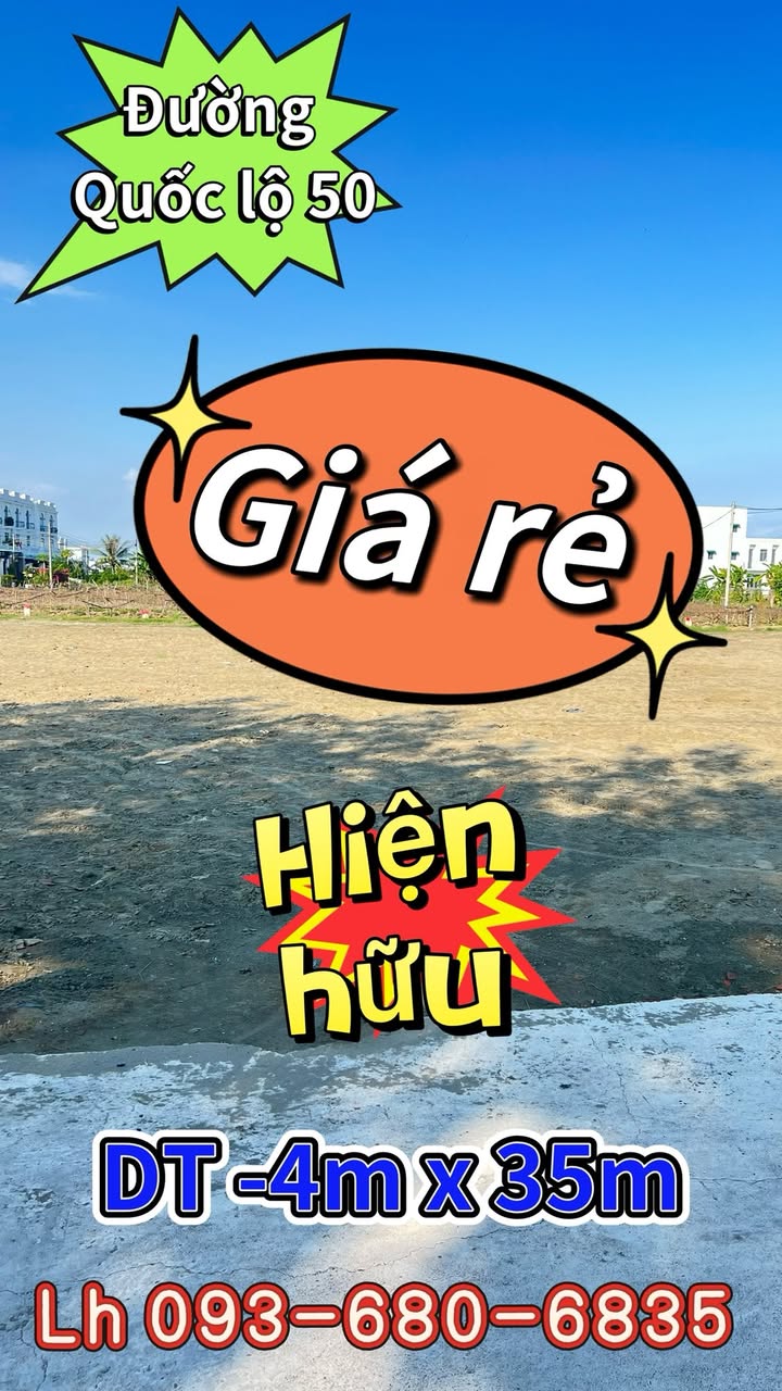 Bán Đất Vàng QL50, H.Bình Chánh (Gần Cầu Ông Thìn) 140m² - Giá 1.65 Tỷ