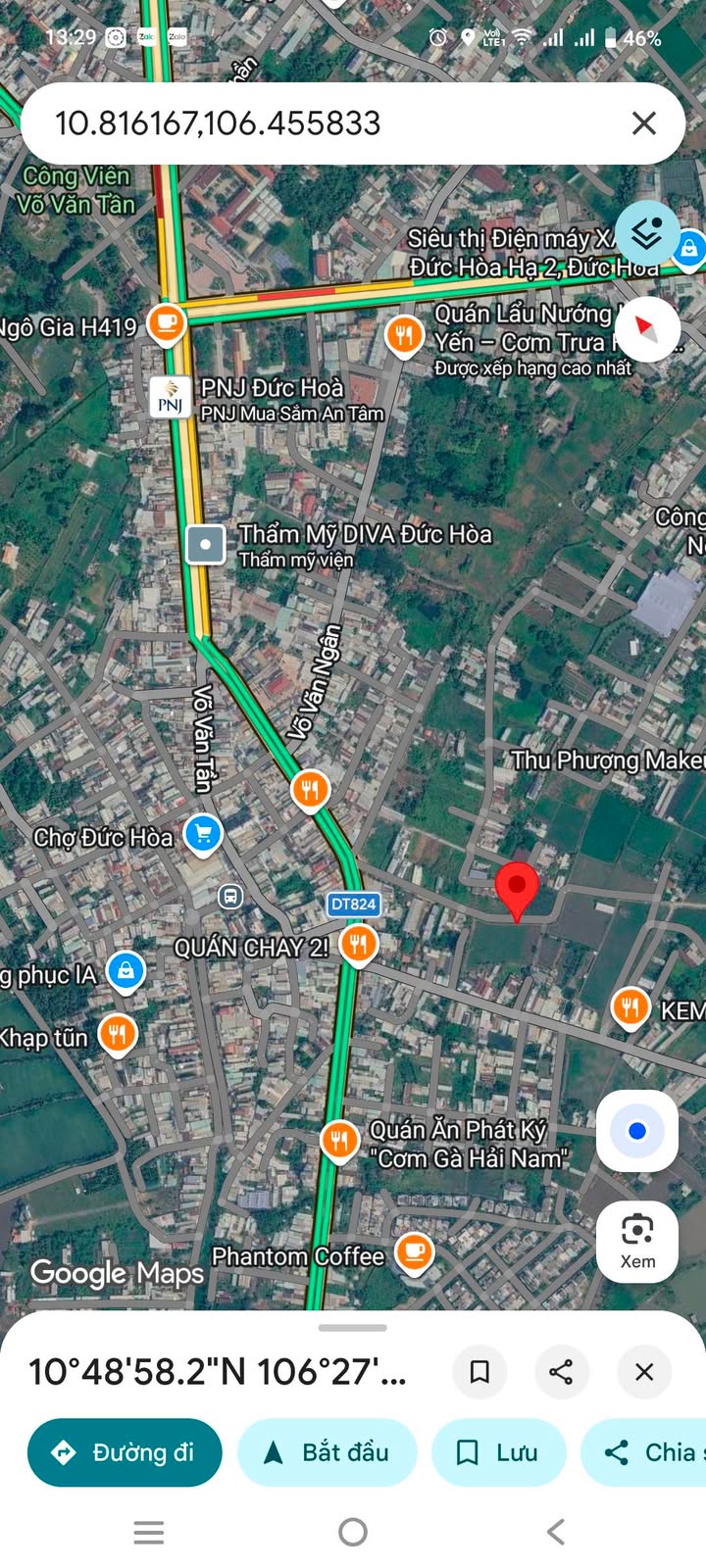 Đất nền Đức Hòa Long An 100m² - Sổ đỏ sẵn, sát TL824, giá 1.25 tỷ