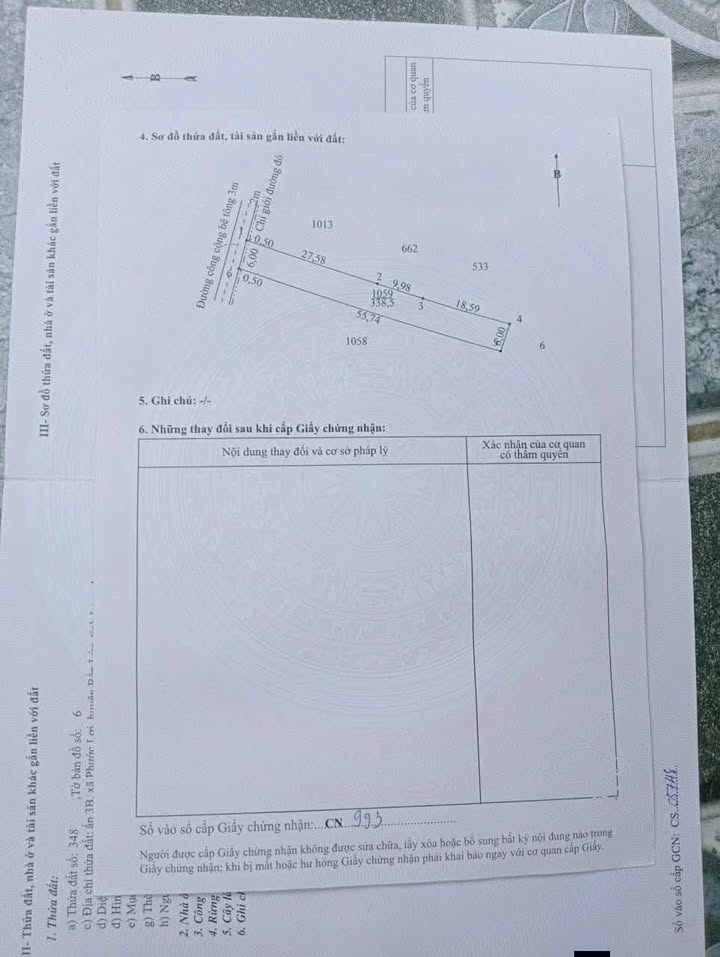 Bán Đất thổ cư 338m² Bến Lức, Long An - Sổ đỏ, Full thổ, Giá 1.7 tỷ