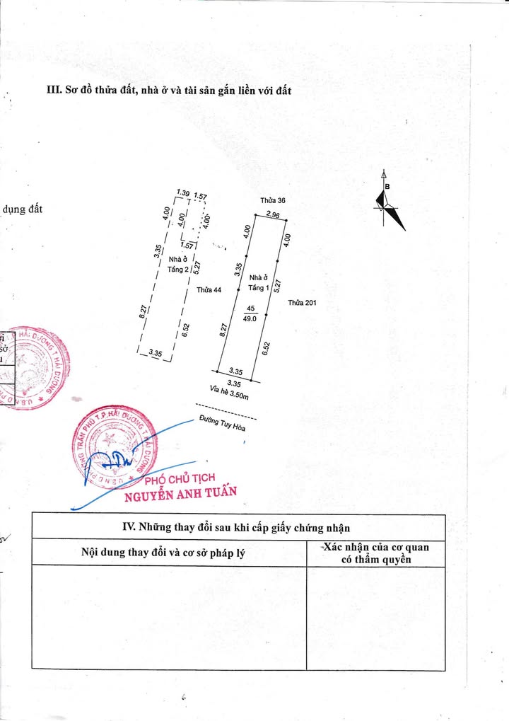 Nhà riêng 49m² Phố Tuy Hòa TP Hải Dương - Chính chủ bán, Sổ hồng sẵn
