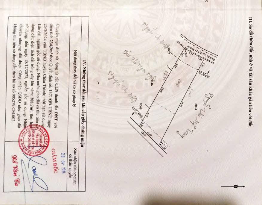 Bán Đất Tân Lý Đông, Châu Thành, Tiền Giang - 443m² Sổ Đỏ, Giá 1.45 Tỷ