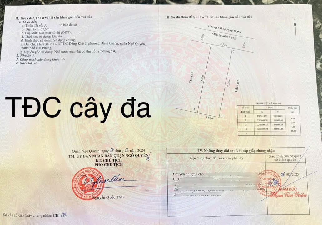 Đất nền Phường Nam Hải 67.5m² - Sổ đỏ chính chủ, xây dựng tự do!