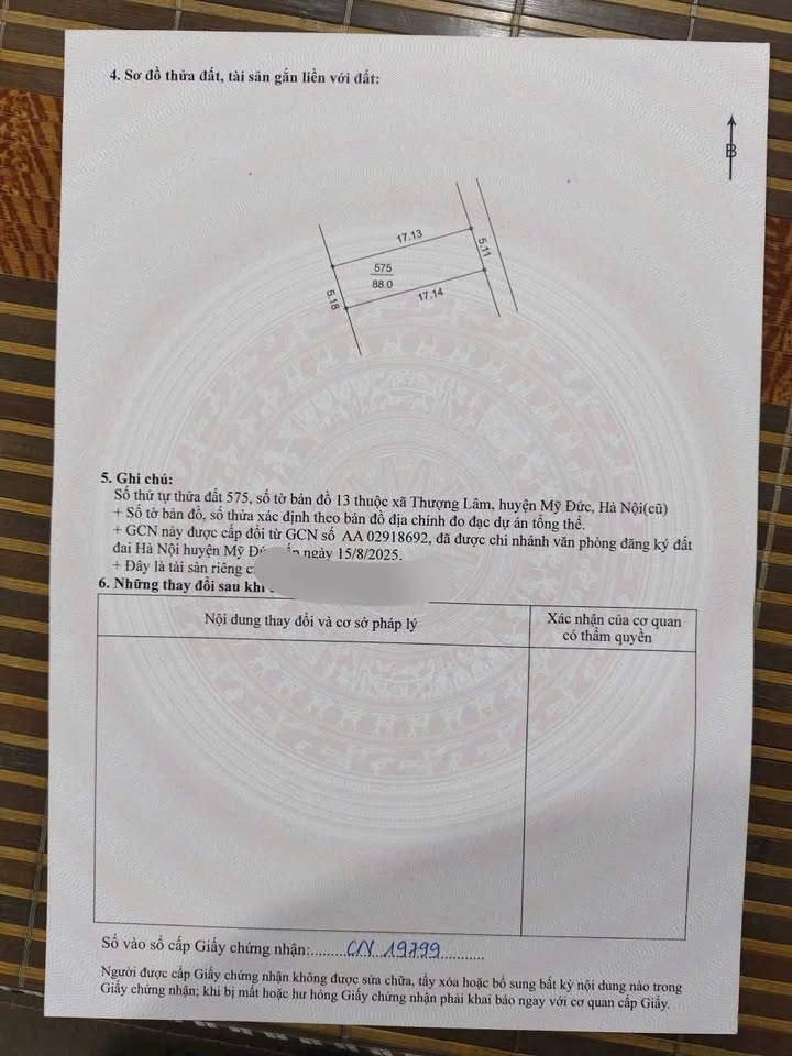 Đất nền Thôn Trì, Mỹ Đức 88m² giá từ 1 tỷ - Ô tô vào tận nơi!