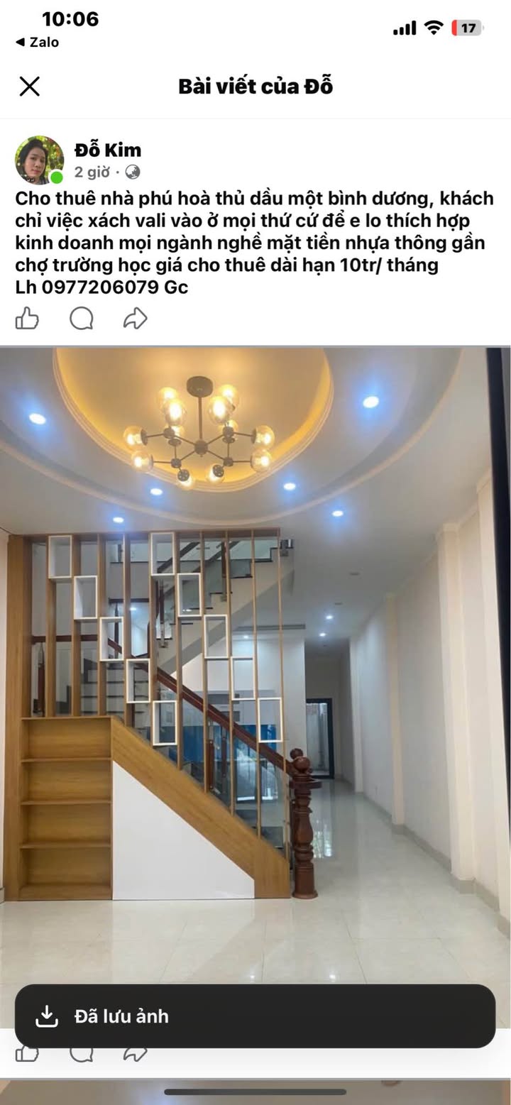 Nhà phố Phú Hòa, Thủ Dầu Một 10 triệu/tháng - Mặt tiền kinh doanh