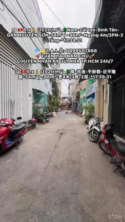 Nhà phố Bình Tân 54m² giá 5.5 tỷ - Vị trí đắc địa!