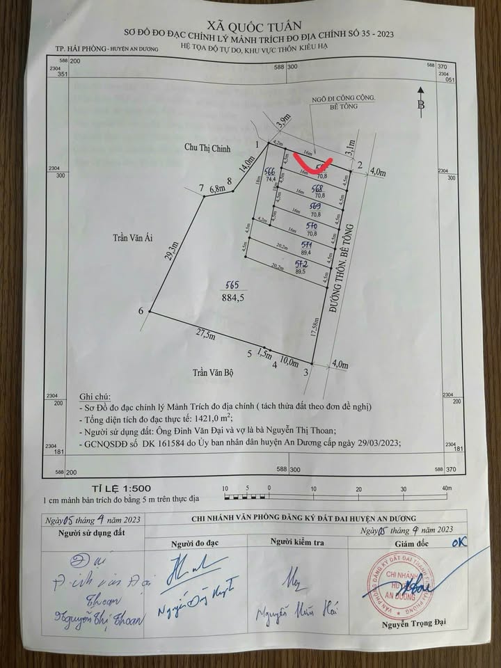 Đất nền Quốc Tuấn, An Dương 71m² - Đường to ô tô