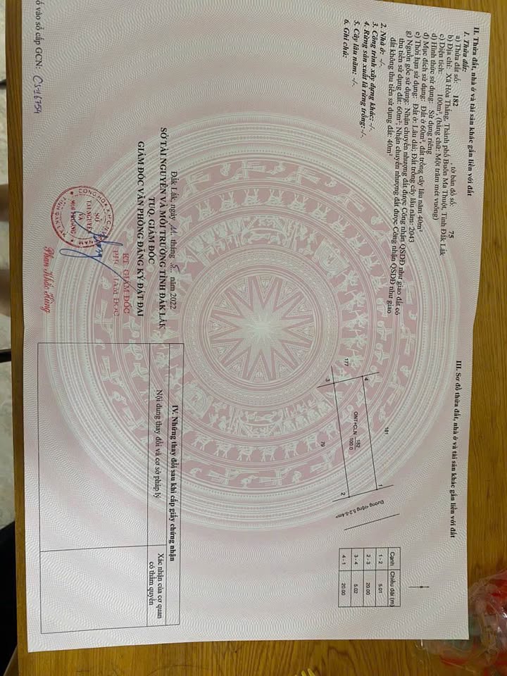 Đất nền Hòa Thắng BMT 100m² giá 850 triệu - Sổ đỏ chính chủ!