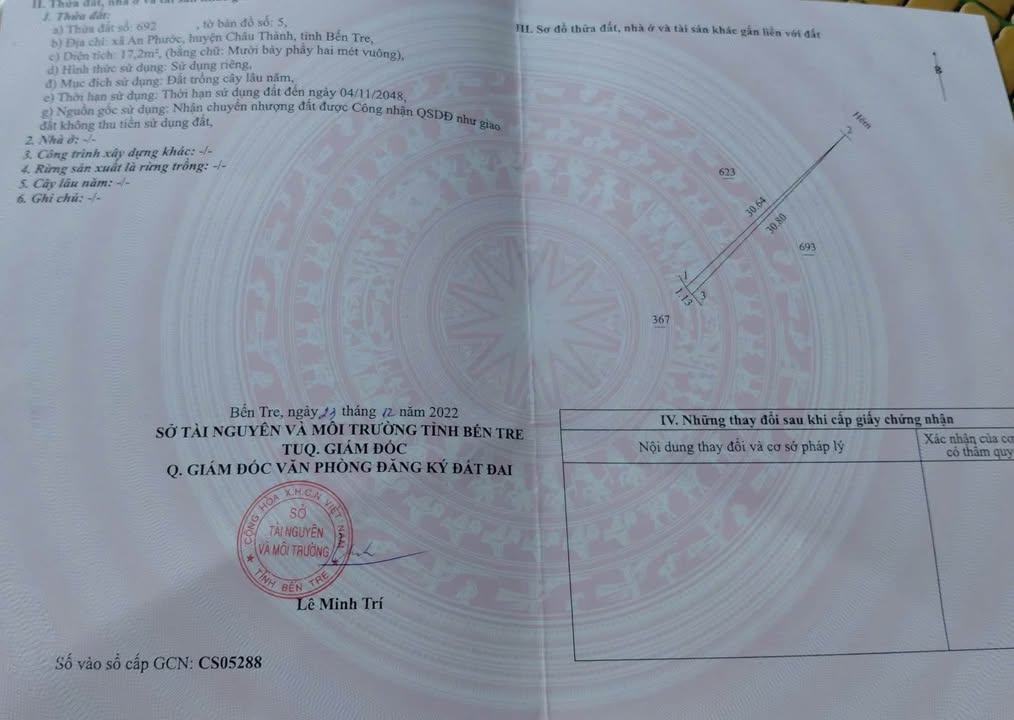 Đất nền An Phước Châu Thành 180m² giá 1.1 tỷ - Sổ đỏ chính chủ