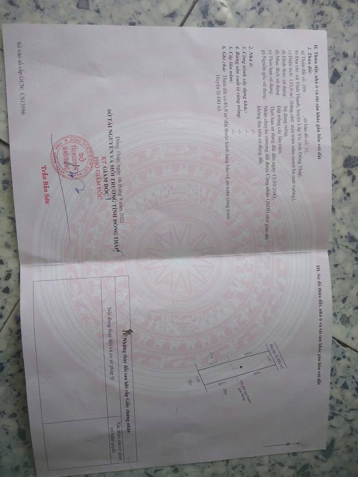 Đất nền 153m² mặt tiền nhựa 4m, gần Cầu Thủ Ô, Sa Đéc - Giá 430 triệu