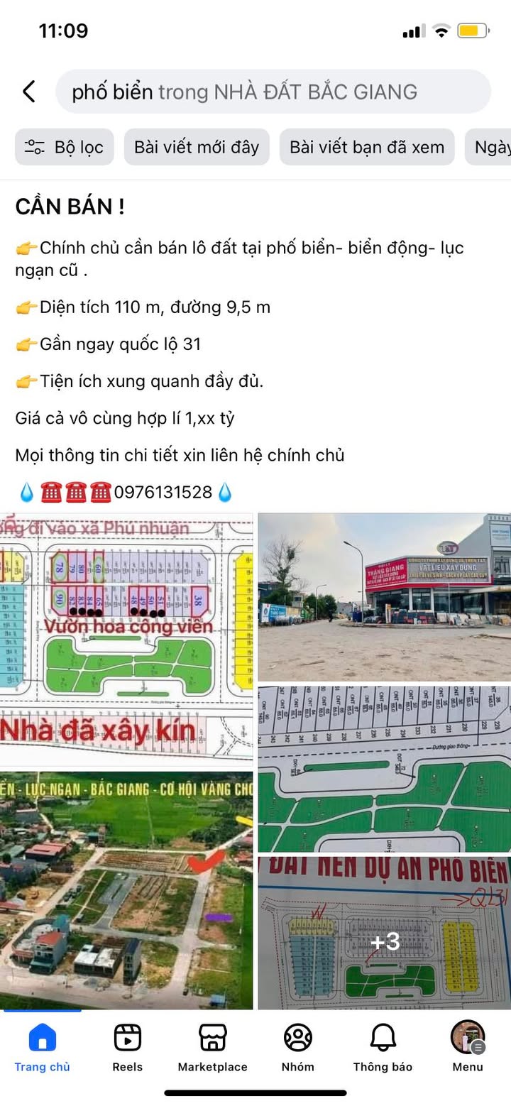 Đất nền Biển Động Lục Ngạn 110m² hơn 1 tỷ - Sổ đỏ chính chủ