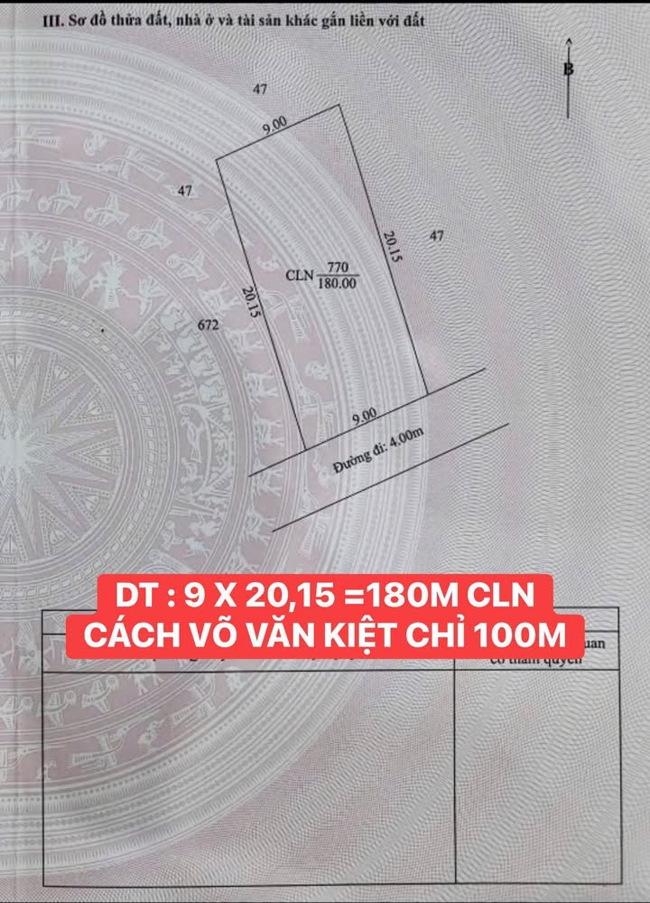 Bán Đất Nền 180m² Mặt Tiền Nam Đối Diện Đền Hùng - Cần Thơ