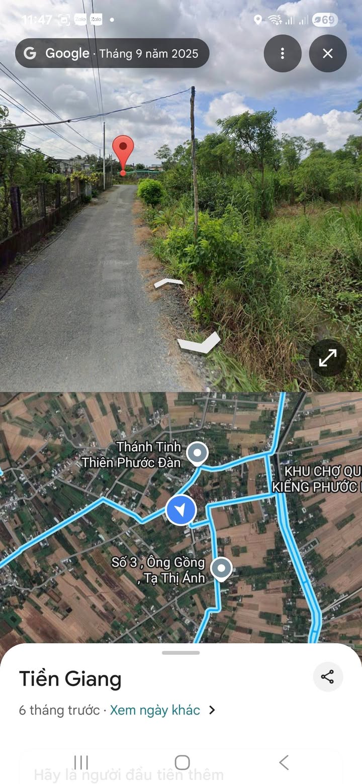 Bán đất Gò Công Đông, Tiền Giang - 443m² mặt tiền nhựa, giá 850 triệu