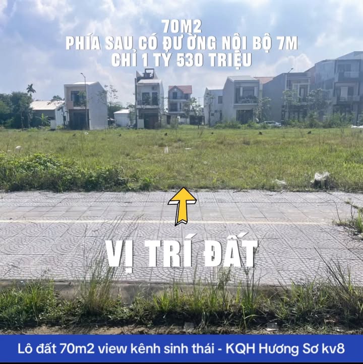 Đất nền KQH Hương Sơ Huế 70m² giá 1.53 tỷ - Sổ hồng sẵn sàng!