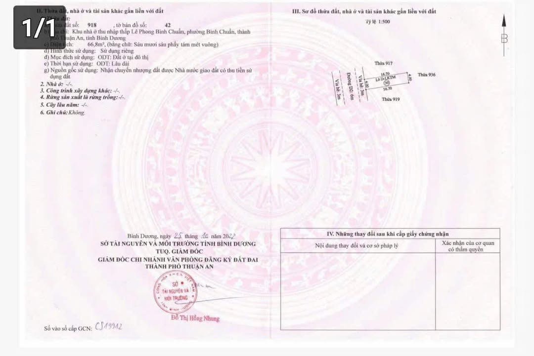 Đất nền Bình Chuẩn 68m² - Sổ đỏ chính chủ, 2.65 tỷ