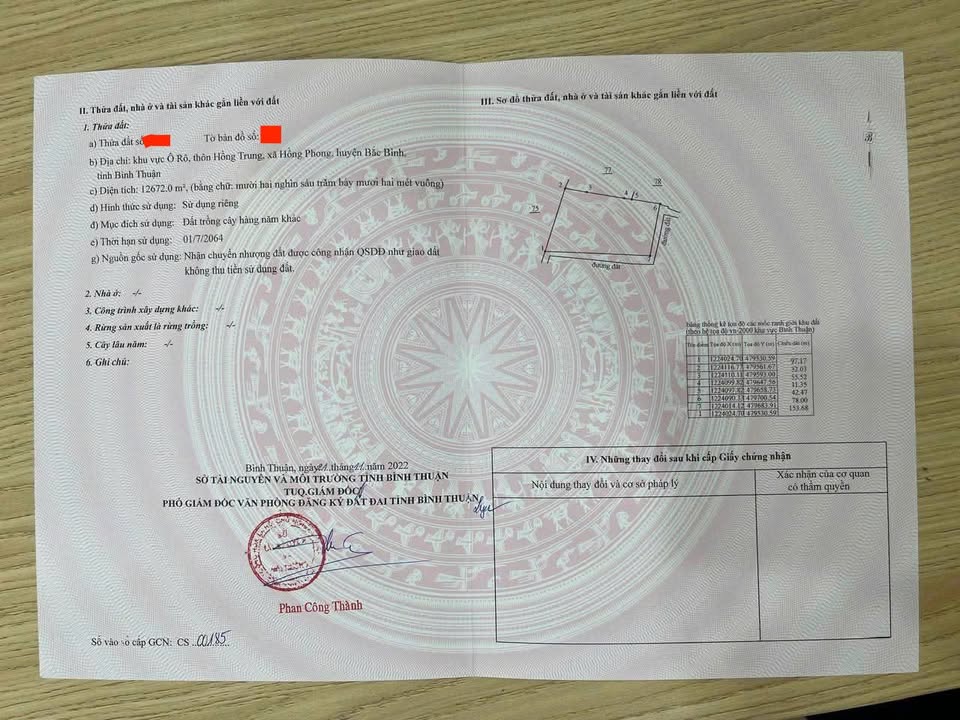 Đất nền Hồng Phong, Bình Thuận 1.2ha - Chính chủ nghệ sĩ bán gấp!