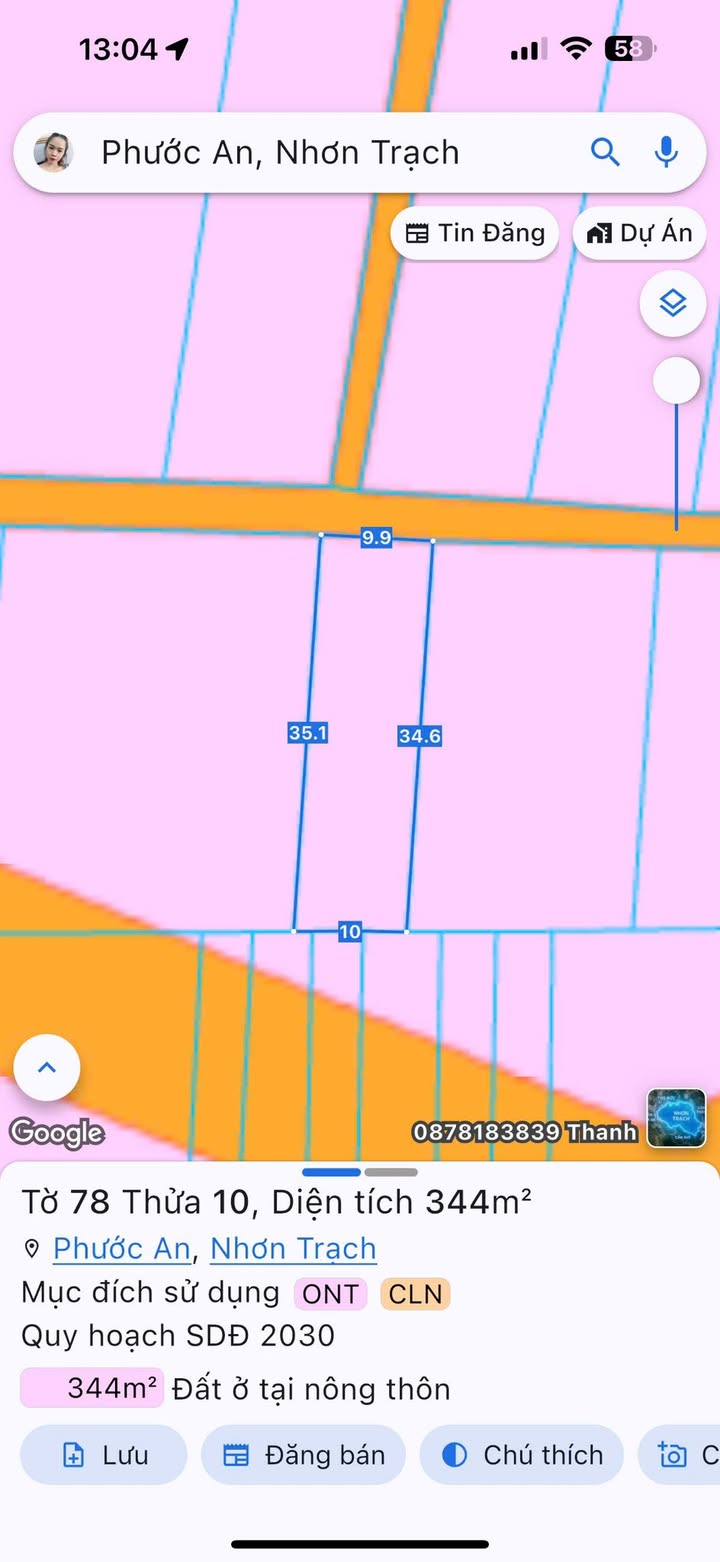 Đất nền Phước An, Nhơn Trạch 344m² - Tiềm năng tăng giá vượt trội!