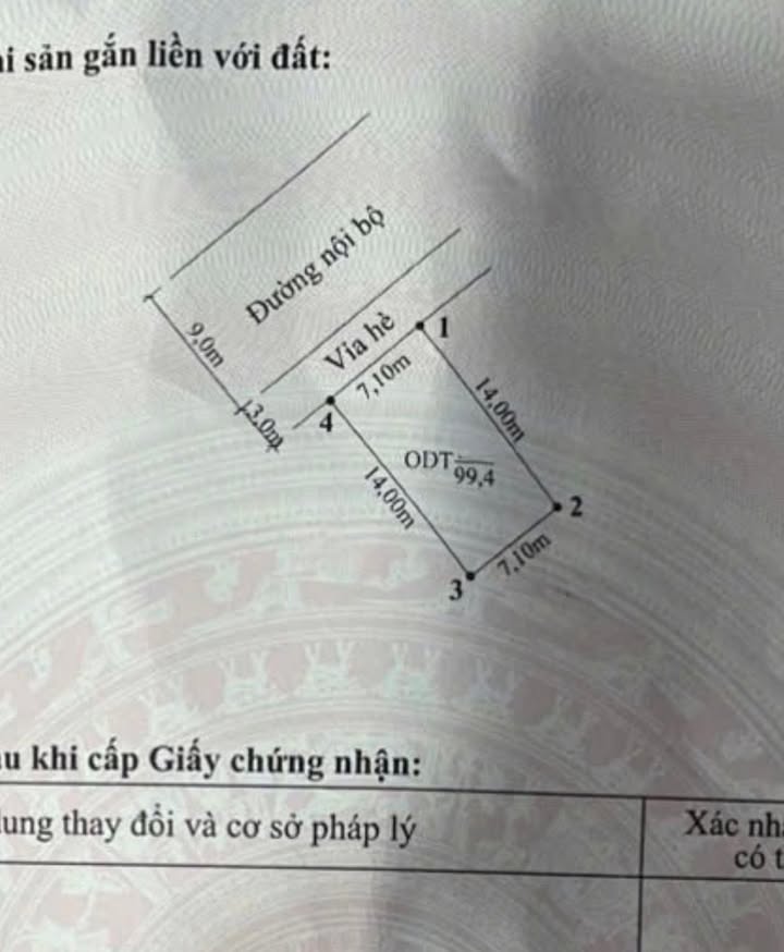 Đất nền TĐC Vin Dương Kinh 99.4m² - Đường to ô tô, xây dựng tự do!