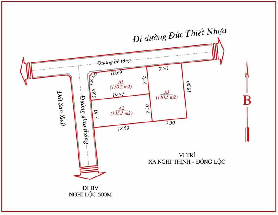 Đất Nền Nghi Lộc 110m² - Sổ Đỏ Sẵn Sàng, Gần BV Nghi Lộc