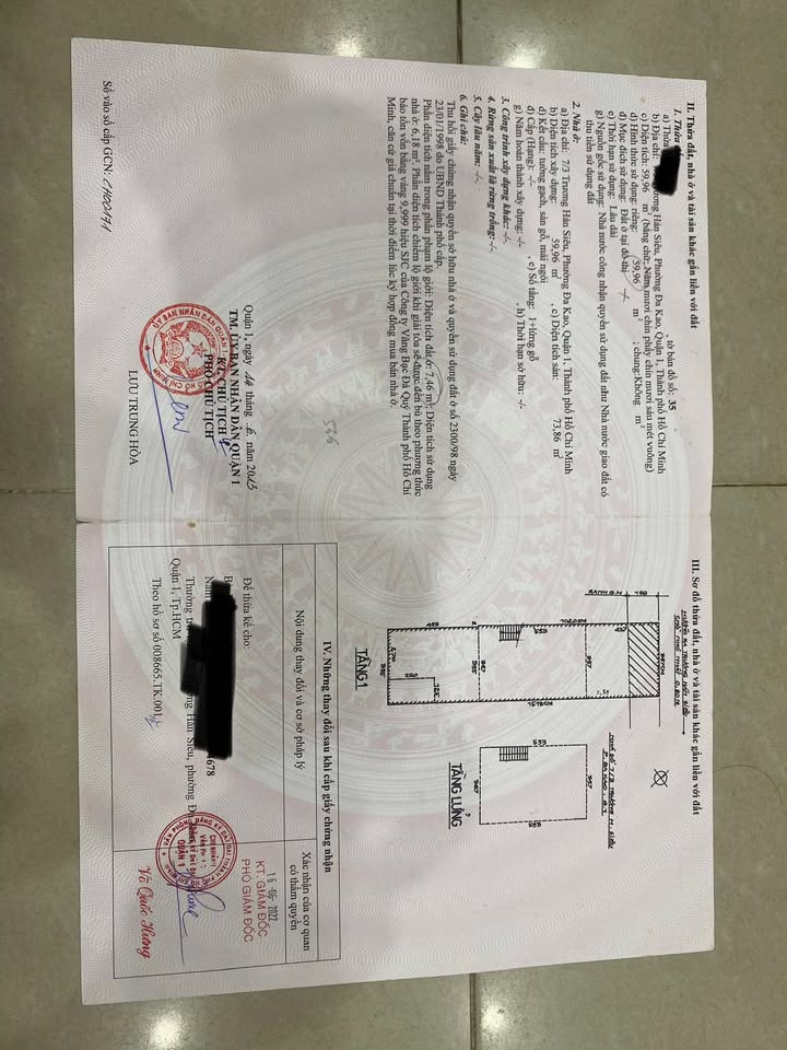 Nhà Nát 59.96m² Mặt Tiền Trương Hán Siêu, Quận 1 - Giá Tốt Đầu Tư