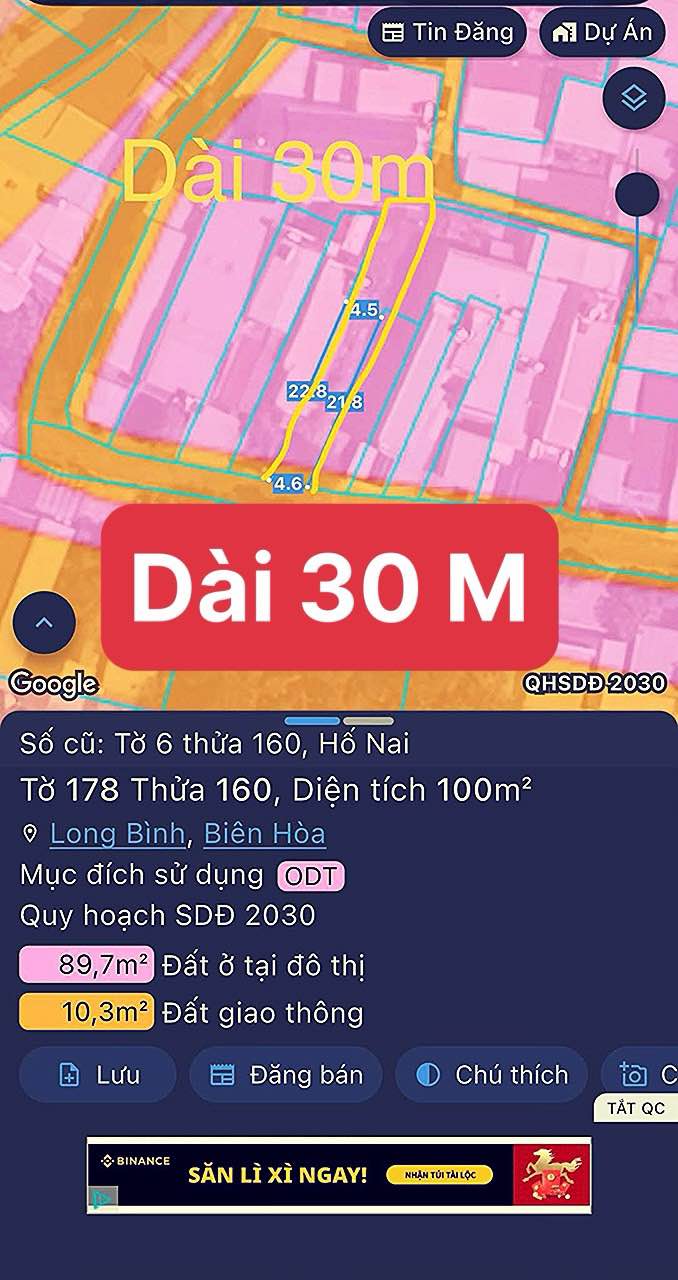 Đất Thổ Cư Hố Nai, Biên Hòa 99m² - Mặt tiền kinh doanh, sổ riêng ngay!