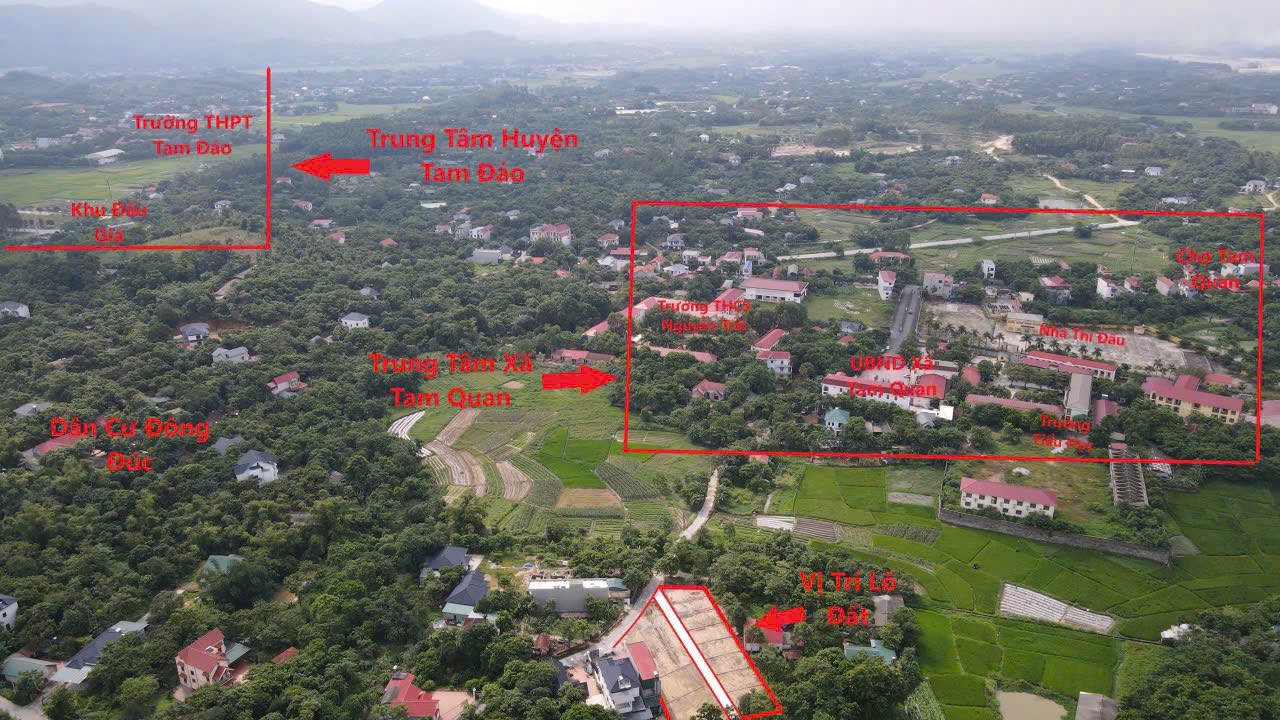 Đất nền Tam Quan Tam Đảo 180m² - Sổ đỏ chính chủ, tiềm năng sinh lời!
