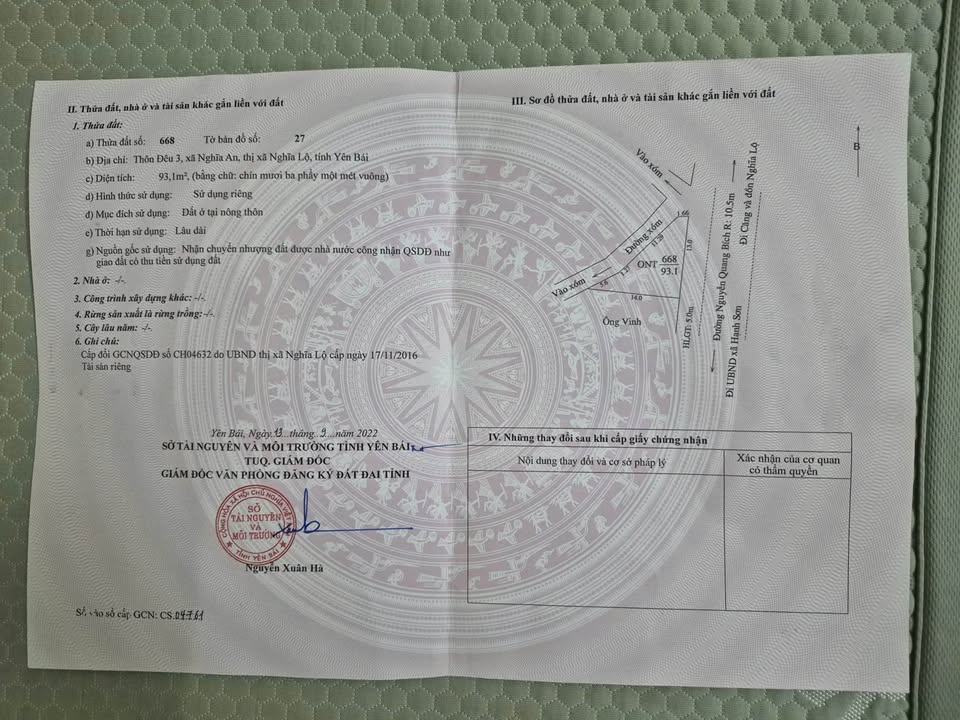 Đất Nền Nghĩa Lộ 93m² 1.x Tỷ - Sổ Đỏ Chính Chủ!