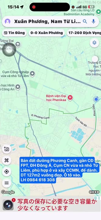 Bán Đất Vàng Phương Canh 127m² - Ô Tô Vào Nhà, Sổ Đỏ Chính Chủ