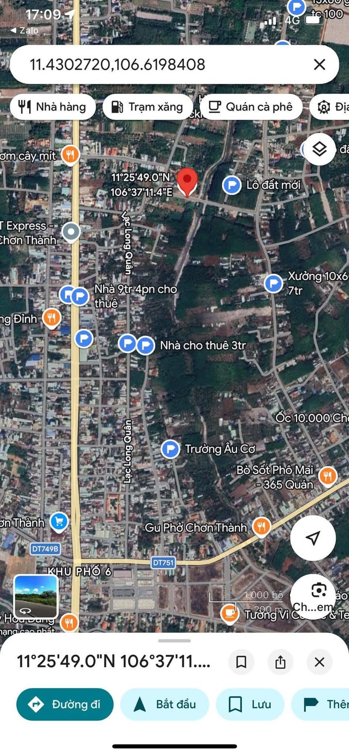 Đất nền Chơn Thành 270m² chỉ 1.8 tỷ - Đất thổ cư 100%!