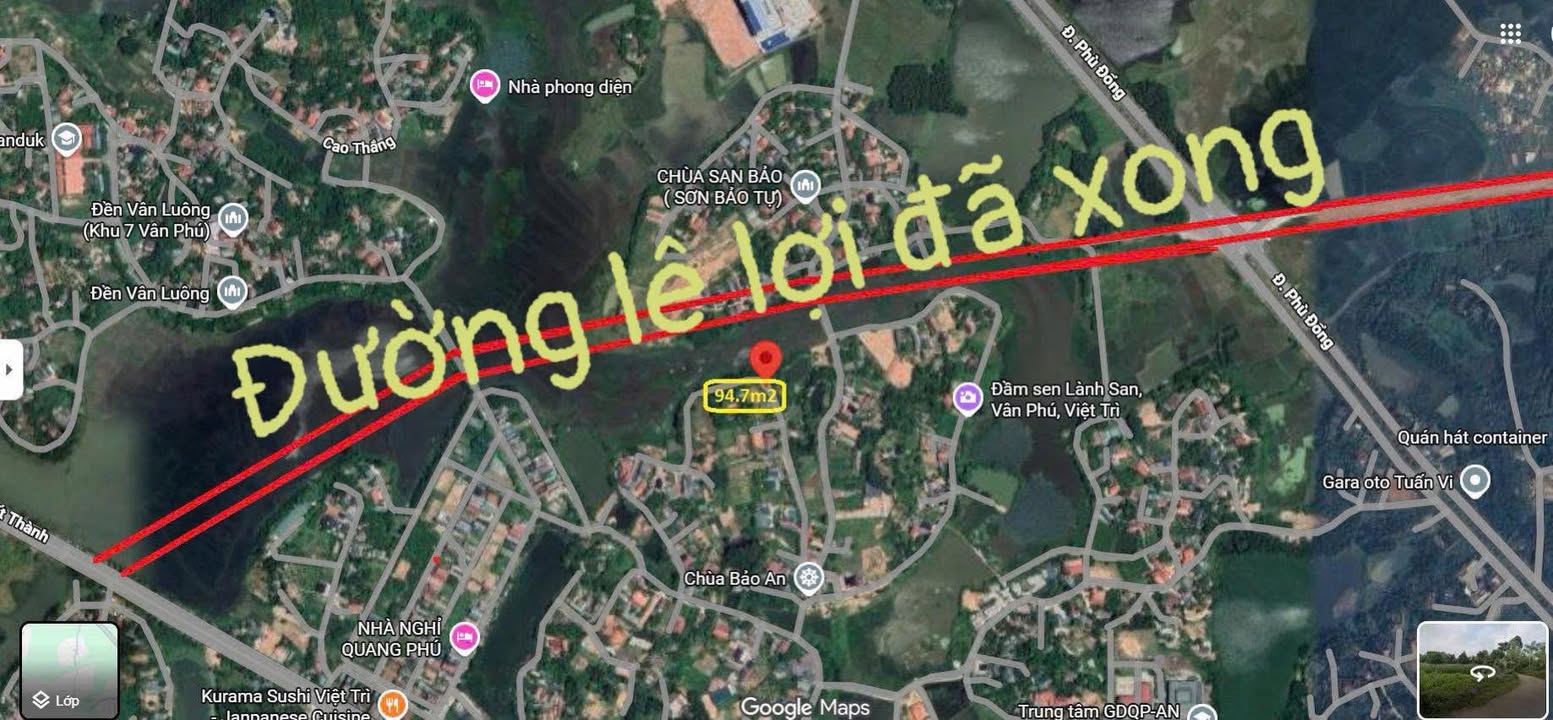 Đất nền Vân Phú Việt Trì 94m² - Sổ đỏ chính chủ