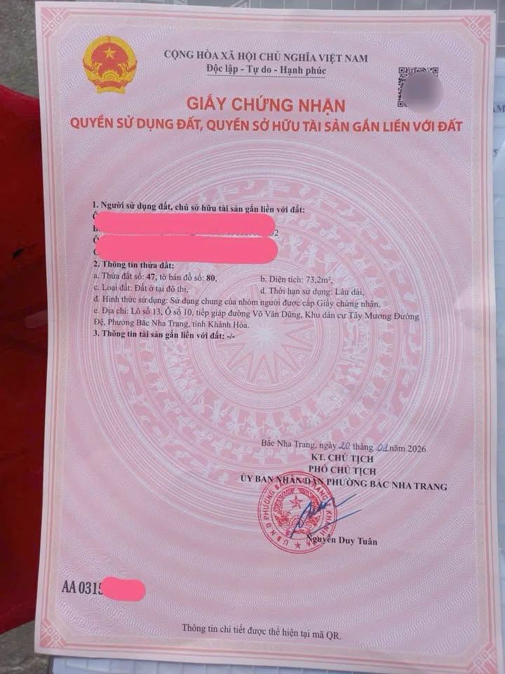 Bán Đất Mặt Tiền Võ Văn Dũng Nha Trang 73m² - Sổ Hồng, Gần Biển