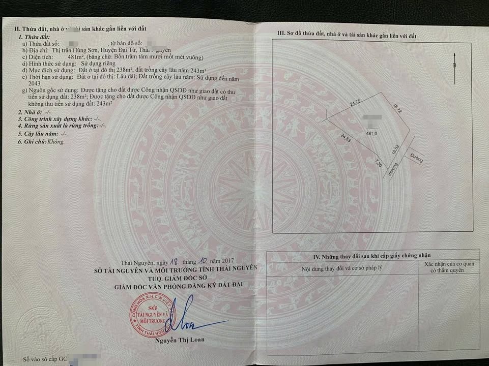 Đất nền Hùng Sơn Đại Từ 481m² hơn 2 tỷ - Sổ đỏ chính chủ!