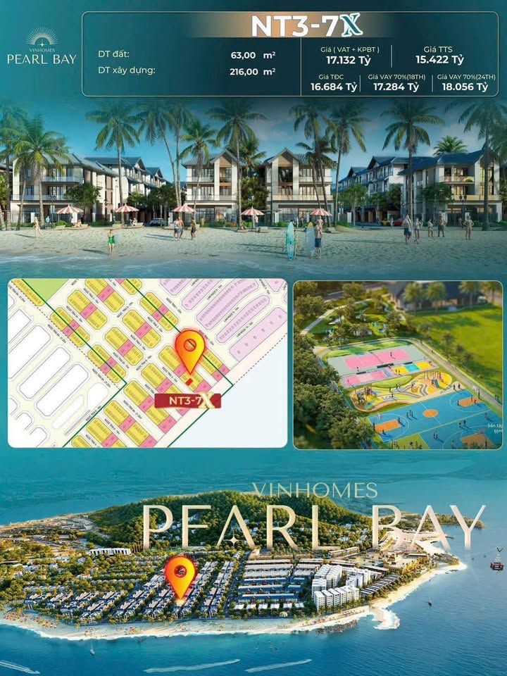 Townhouse Pearl Bay Nha Trang 63m² - Chính chủ sổ đỏ